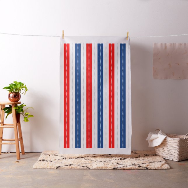 Americana Red White Blue Stars & Stripes Stoff (Beispiel)