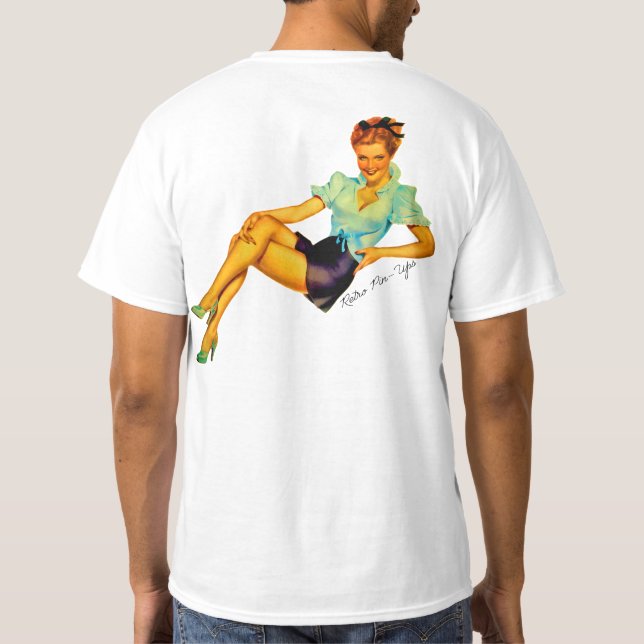 Americana Retro Button Up Girl der 1950er Jahre T-Shirt (Rückseite)