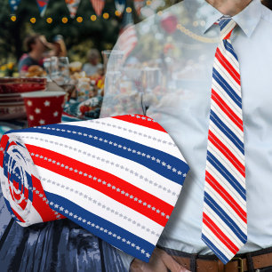 Americana Rot Weiß Blau Sterne und Streifen Krawatte