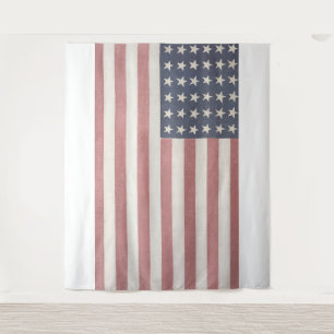 Americana Rustikale amerikanische Flagge Wandteppich