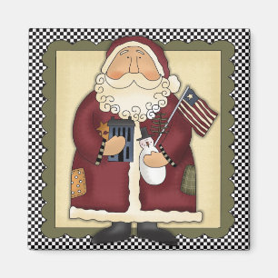 Americana Santa Claus Magnet