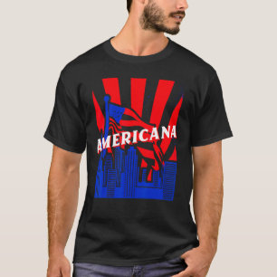 Americana, Stadt, Flagge, BJJ, Jiu-Jitsu, MMA, Kam T-Shirt