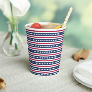 Americana Sterne und Streifen Papierbecher