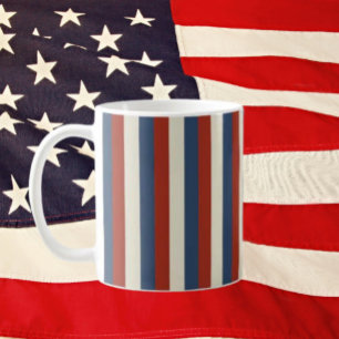 Americana Streifen – Klassischer Patriotischer Bec Kaffeetasse