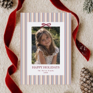 Americana Stripe Bow Frohe Weihnachten Foto