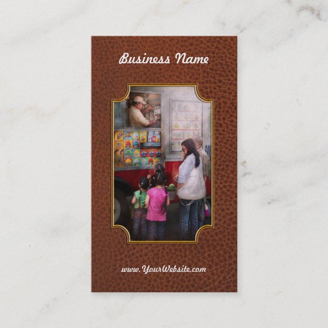 Americana - Umhüllungsschokoladen-Eiscreme Visitenkarte (Vorderseite)