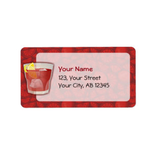 Americano-Cocktail Adressaufkleber