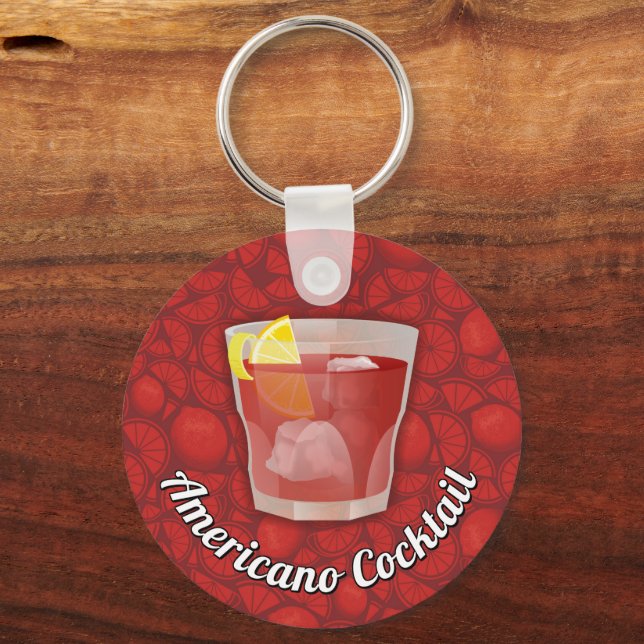 Americano Cocktail Schlüsselanhänger (Vorderseite)