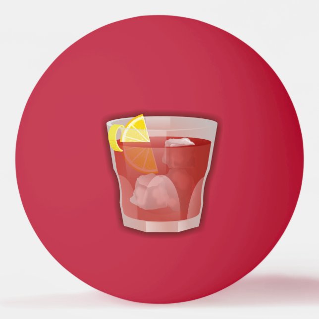 Americano-Cocktail Tischtennisball (Vorderseite)