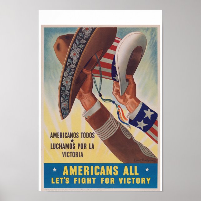 Americans All Vintage War Poster (Vorne)