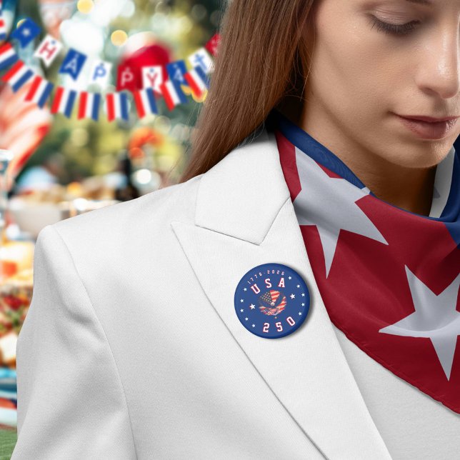 America's 250th Anniversary USA 250 1776 2026 Button (Von Creator hochgeladen)