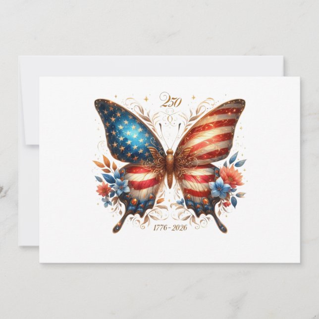 America's 250th Birthday Anniversary 1776 2026 Einladung (Vorderseite)