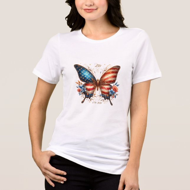 America's 250th Birthday Anniversary 1776 2026 Tri-Blend Shirt (Vorderseite)