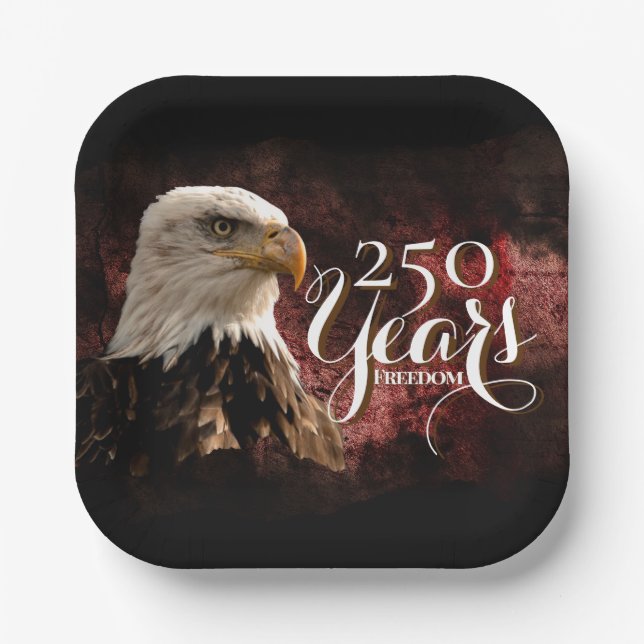 America's 250th Birthday Bald Eagle Paper Plates Pappteller (Vorderseite)