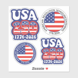 America's 250th Birthday - Groovy USA 250 Aufkleber