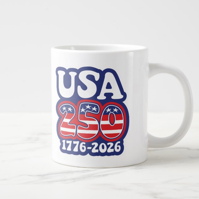 America's 250th Birthday - Groovy USA 250 Jumbo-Tasse (Rechts)