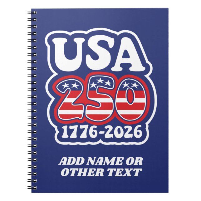 America's 250th Birthday - Groovy USA 250 Notizblock (Vorderseite)