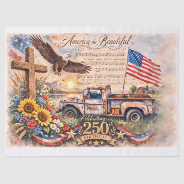 America's 250th Birthday Seidenpapier (Vorderseite)