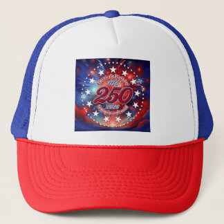 America's 250th Birthday Semiquin Graphic Firework Truckerkappe