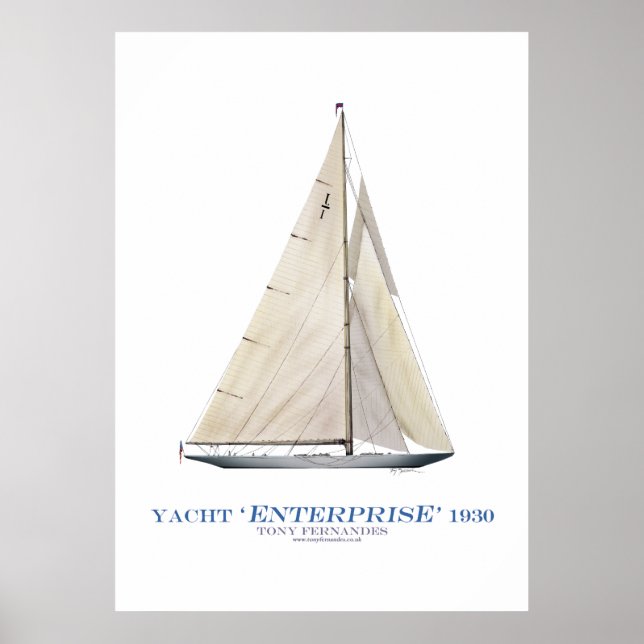 americas cup yacht enterprise 1930, tony fernandes poster (Vorne)
