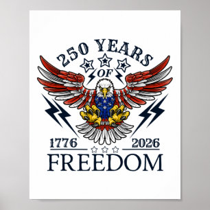 Americas Semi Quincentennial 250th Anniversary Com Poster