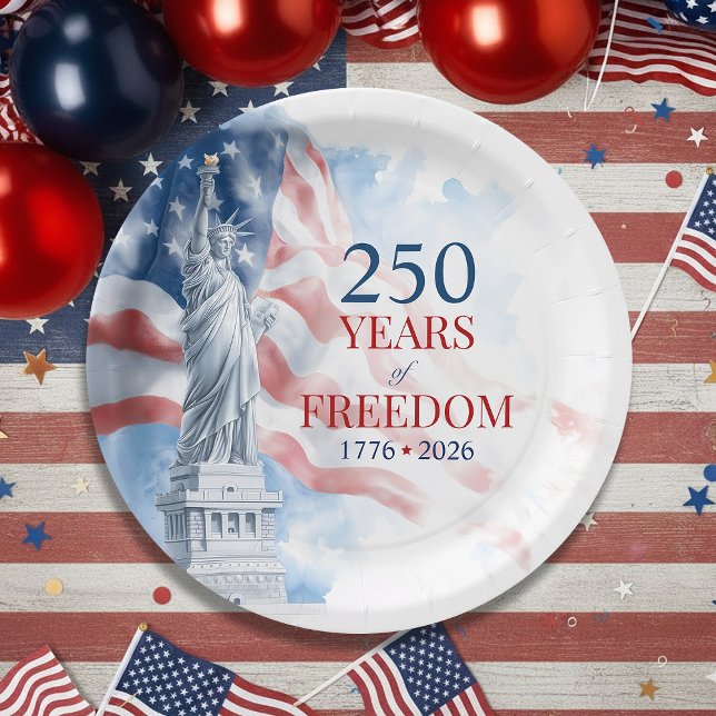 America's Semiquincentennial 250 Years Freedom Pappteller (Semiquincentennial 250 Years Freedom Paper Plates)