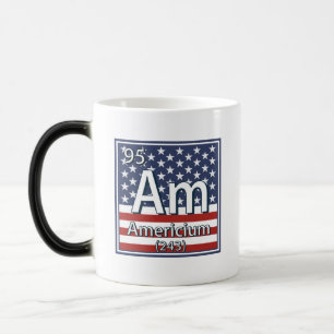 Americium - Flag für amerikanische Elemente Verwandlungstasse