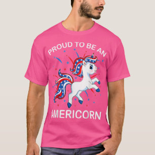 Americorn Unicorn 4. Juli Shirt Girls Americor
