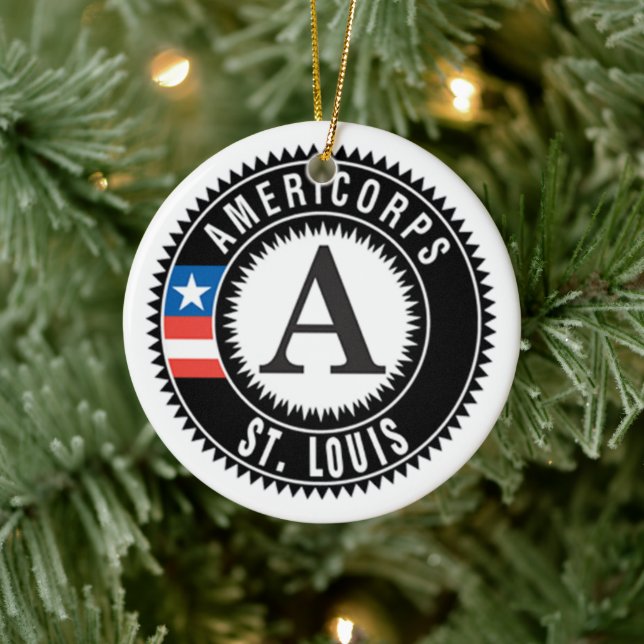 AmeriCorps St. Louis ERT Weihnachtsbaum Keramik Ornament (Baum)