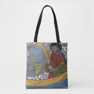 Amerigo Vespucci Entdecker auf einer Karte Amerika Tasche