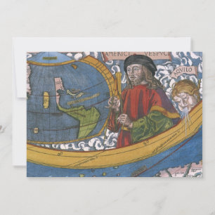 Amerigo Vespucci Explorer sur une carte des Amériq