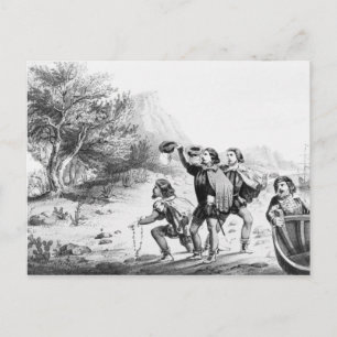 Amerigo Vespucci in Amerika Postkarte