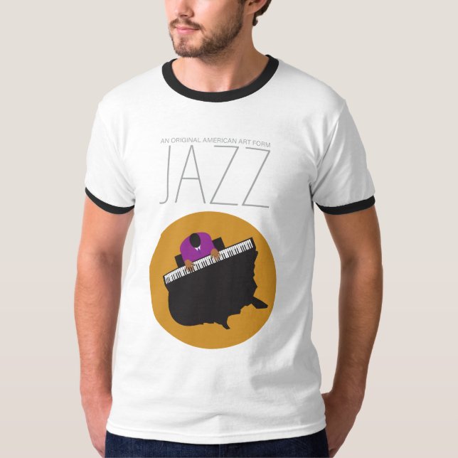 AmeriJazz Men's Basic Ringer-T - Shirt (Vorderseite)