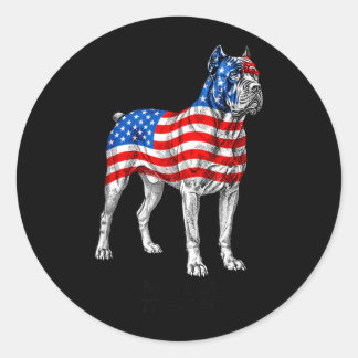 Amerika 1776-2026 Cane Corso Hund Amerikanische Fl Runder Aufkleber