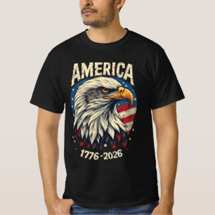 Amerika 1776 2026 Weißkopfseeadler Patriotische US T-Shirt