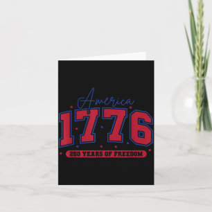 Amerika 1776 250 Jahre Freiheit Patriotisch Karte
