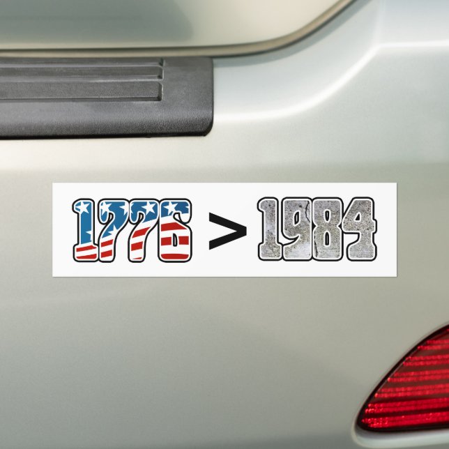 Amerika 1776 ist größer als Orwell 1984 Patriotic Autoaufkleber (Auf Auto)