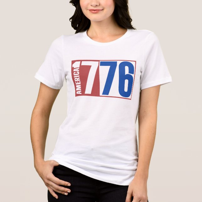 AMERIKA 1776  Tri-Blend SHIRT (Vorderseite)