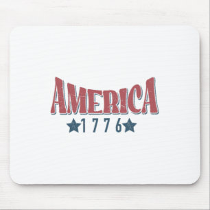 Amerika 1776 Zuhause des freien 4. Juli Mousepad