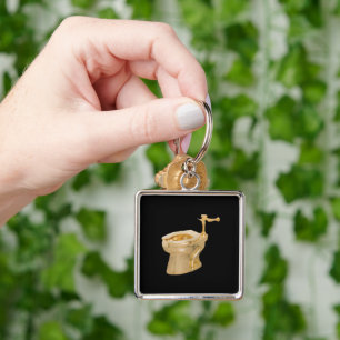 "AMERIKA" 18K GOLD TOILET SCHLÜSSELANHÄNGER