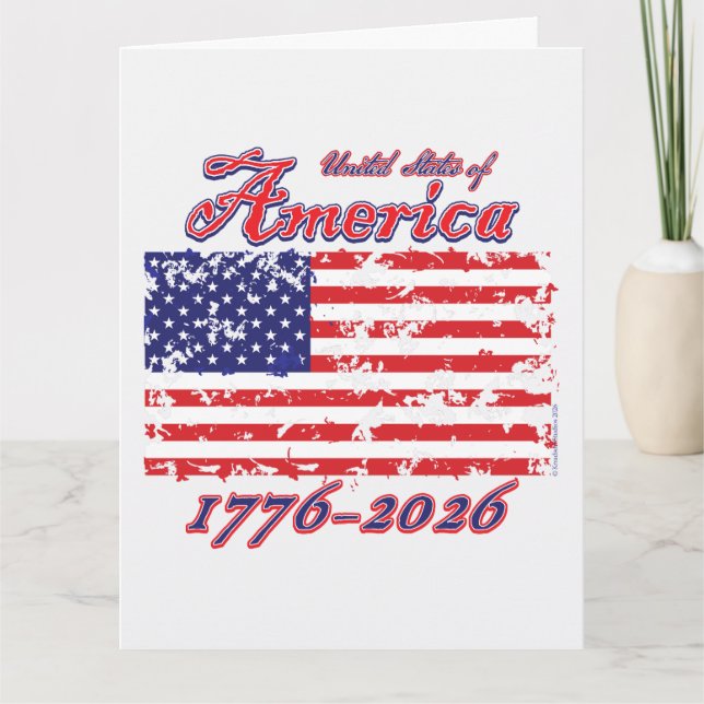 Amerika 250 1776-2026 karte (Vorderseite)