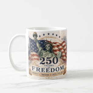 Amerika 250 – 250 Jahre Freiheit Unabhängigkeitsta Kaffeetasse