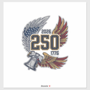 Amerika 250 Adlerflügel 2026 Patriotisches Design_ Aufkleber