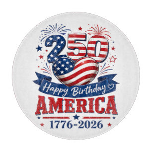 Amerika 250 Alles Gute zum Geburtstag Patriotische Schneidebrett