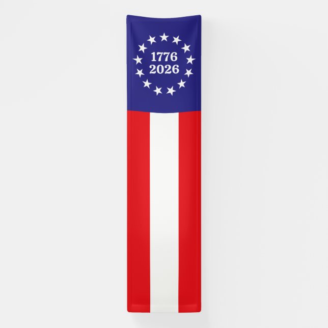 Amerika 250 Betsy Ross Banner (Vertikal)