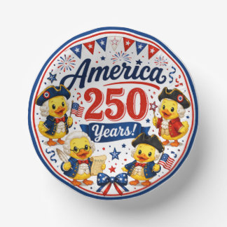 Amerika 250 Entchen-Feier Pappteller