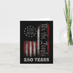 Amerika 250. Geburtstag US-Fahne 250 Jahre, wir Karte