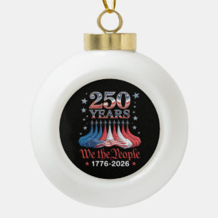 Amerika 250 Jahre 4. Juli Keramik Kugel-Ornament