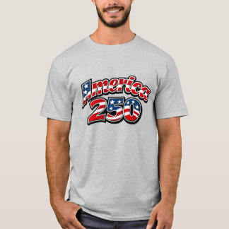 Amerika 250 Jahre Feier mit Sternen & Streifen T-Shirt