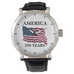 Amerika 250 Jahre Flagge Armbanduhr